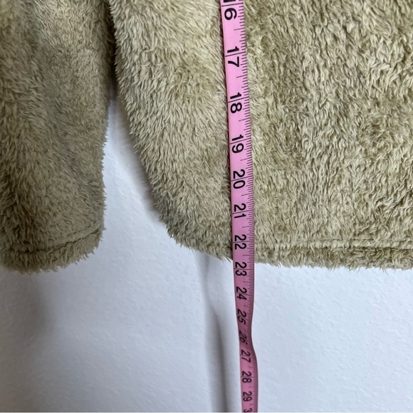 Patagonia Jacket Sweater Los Gatos Large Girls Tan Fleece 1/2 Zip Soft C1 - Picture 5 of 7
